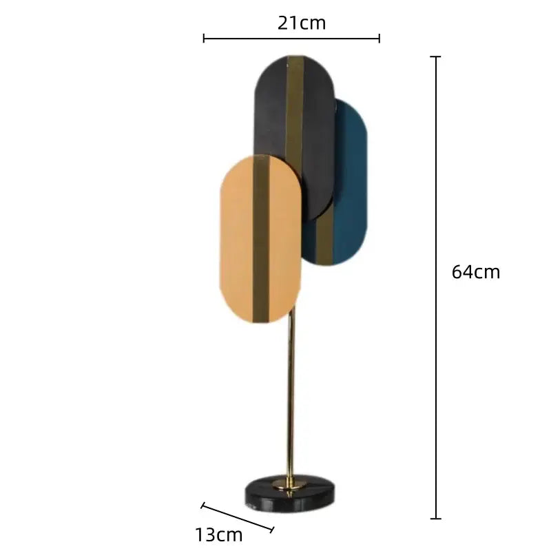 Modern geometric ellipse metal sculpture living room home decor