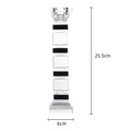 Modern geometric glass candle holder set dining room block design