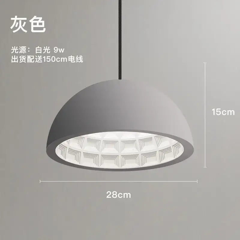 Modern geometric white creamy gypsum pendant lights bedroom decor