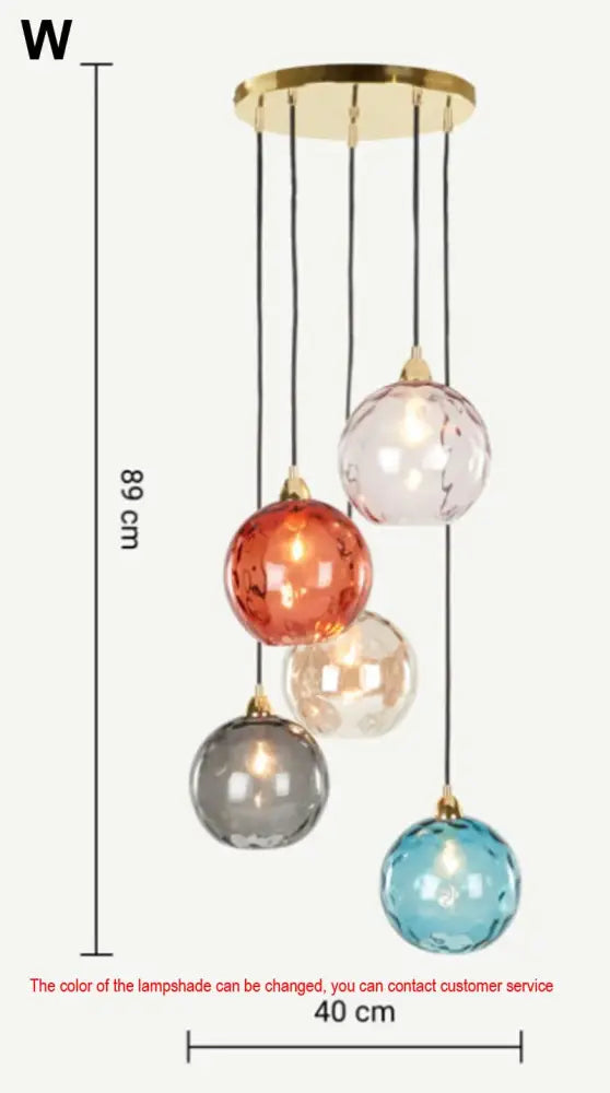 Modern glass ball lustre pendant lights – kitchen cluster fixture