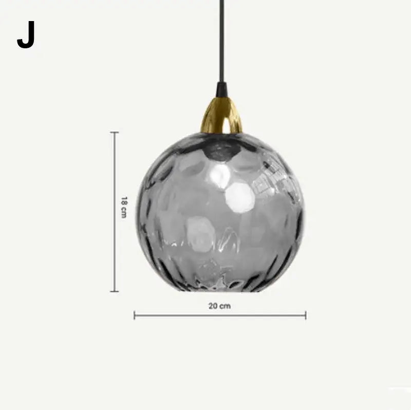 Modern glass ball lustre pendant lights – kitchen cluster fixture