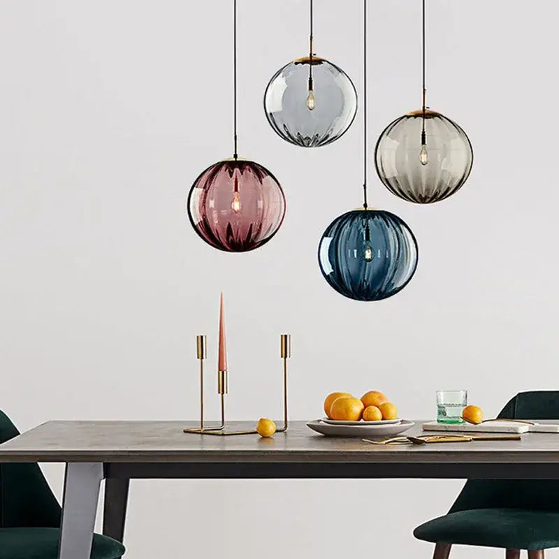 Modern glass ball lustre pendant lights – kitchen cluster fixture