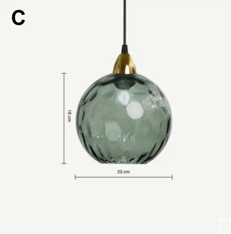Modern glass ball lustre pendant lights – kitchen cluster fixture