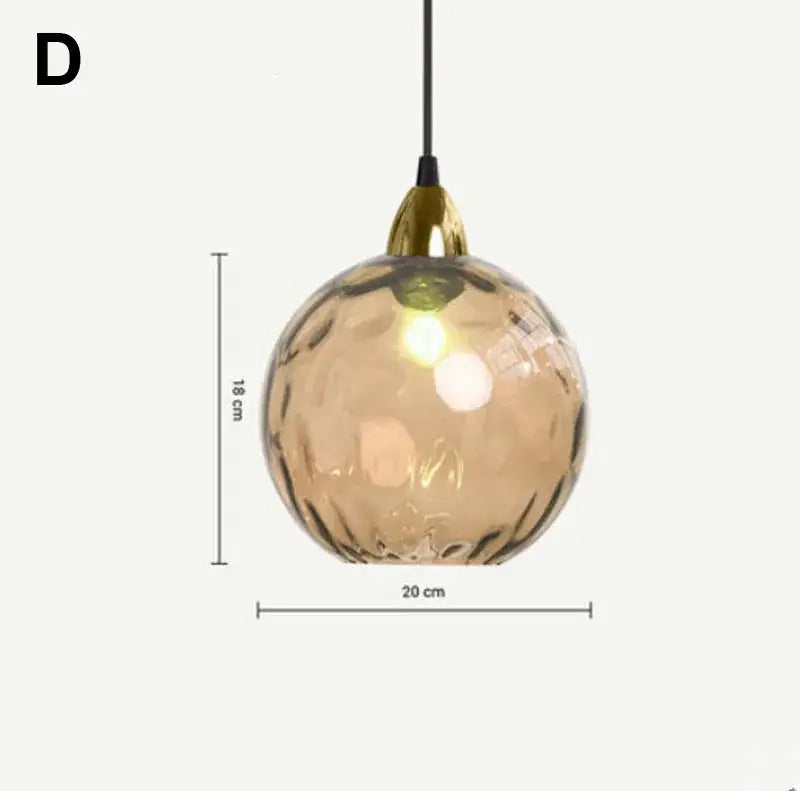 Modern glass ball lustre pendant lights – kitchen cluster fixture
