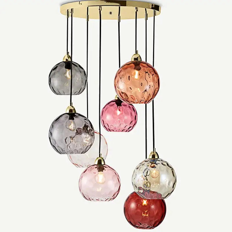Modern glass ball lustre pendant lights – kitchen cluster fixture