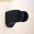 Modern glossy black shower holder bathroom wall mounted bracket