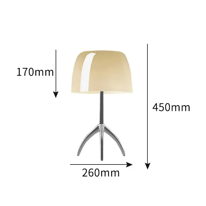 Modern glossy red candy color table light bedroom tripod lamp