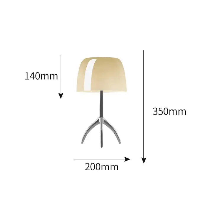 Modern glossy red candy color table light bedroom tripod lamp
