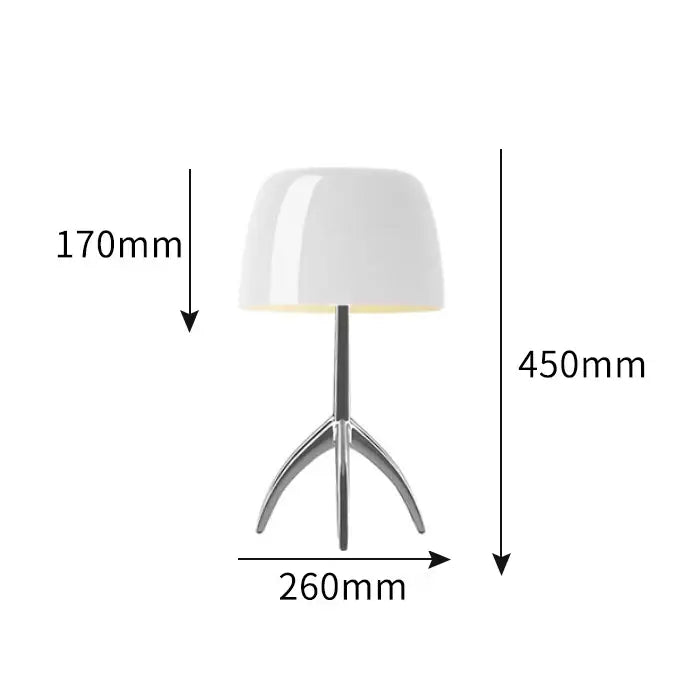 Modern glossy red candy color table light bedroom tripod lamp