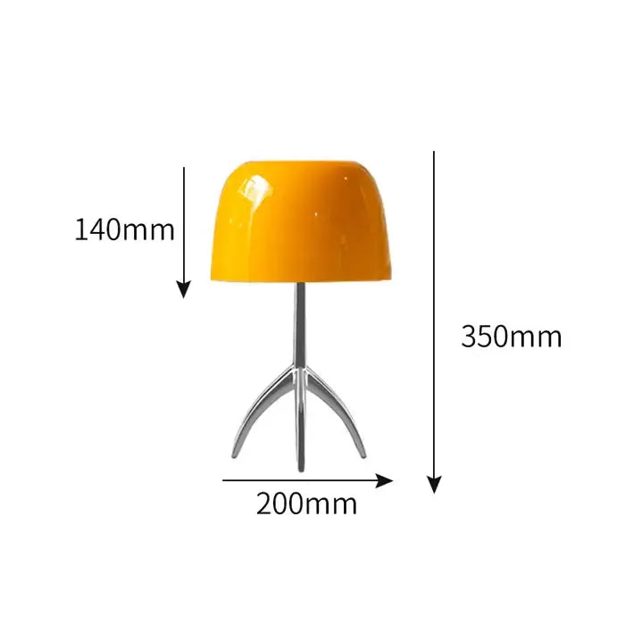 Modern glossy red candy color table light bedroom tripod lamp