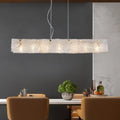 Modern gold 9-light island pendant kitchen transparent crackle glass