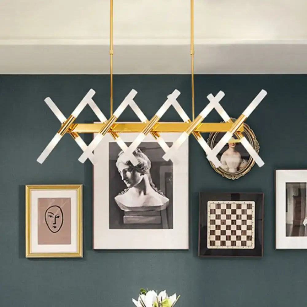 Modern gold acrylic ceiling lamp for dining room 110v-120v