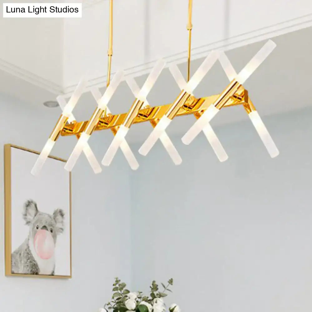 Modern gold acrylic ceiling lamp for dining room 110v-120v