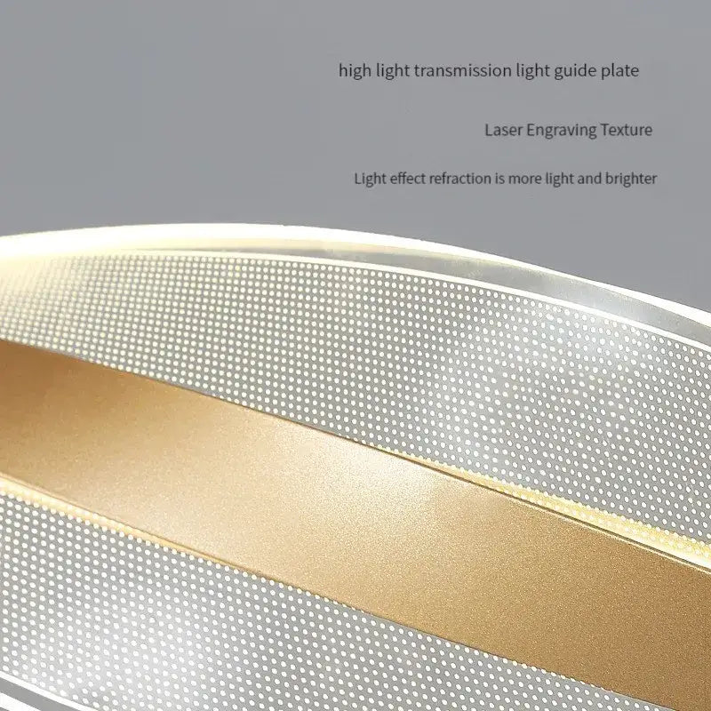 Modern gold acrylic led pendant lamp for dining room