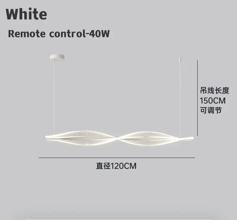 Modern gold acrylic led pendant lamp for dining room