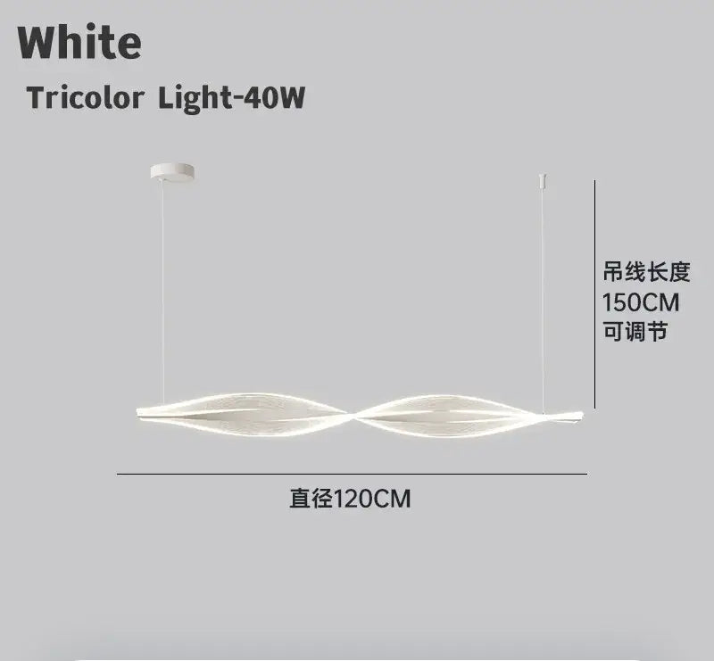 Modern gold acrylic led pendant lamp for dining room