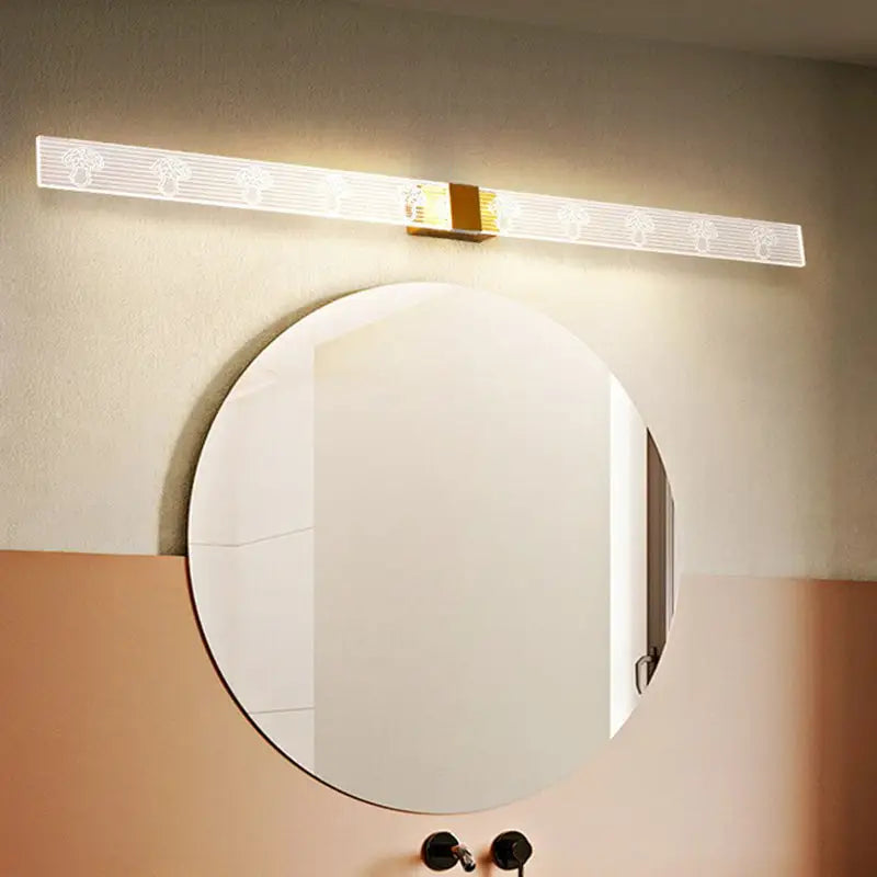 Modern gold and black led vanity sconce light bathroom wall fixture