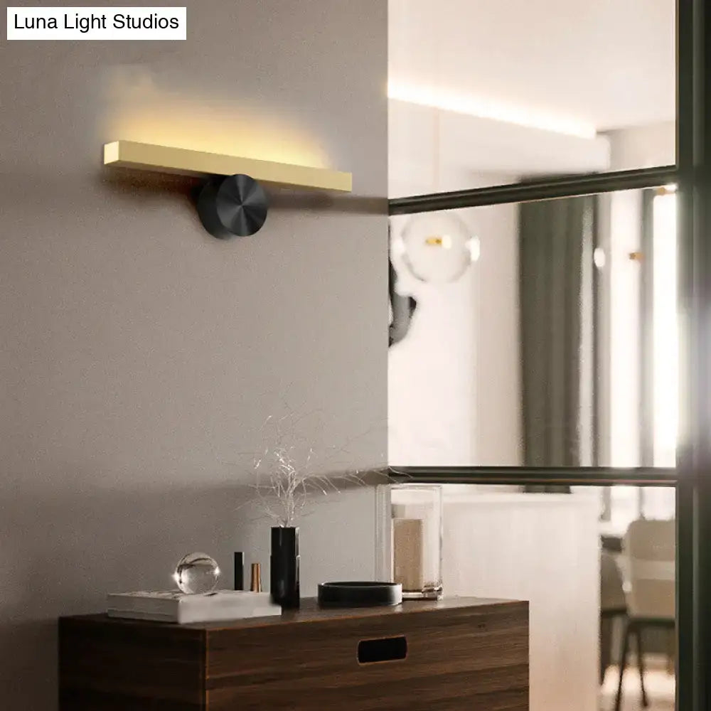 Modern gold and black linear wall light fixture corridor 110v-120v