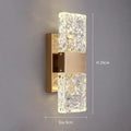 Modern gold and glass led wall lamps for bedroom