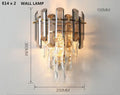 Modern gold and gray clear crystal pendant lamp living room luxury