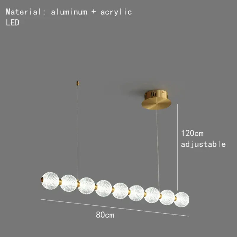 Modern gold and white acrylic led chandelier living room pendant light