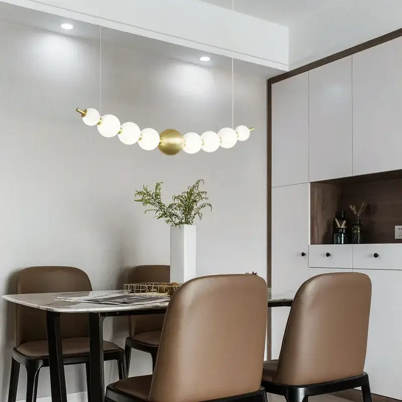 Modern gold and white acrylic led chandelier living room pendant light