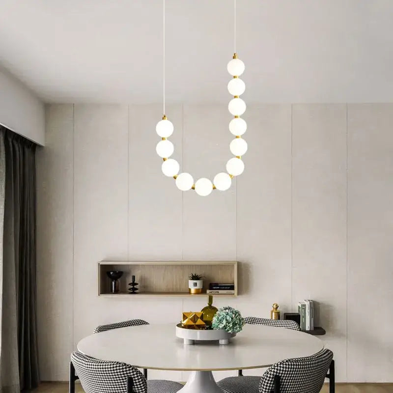 Modern gold and white acrylic led chandelier living room pendant light