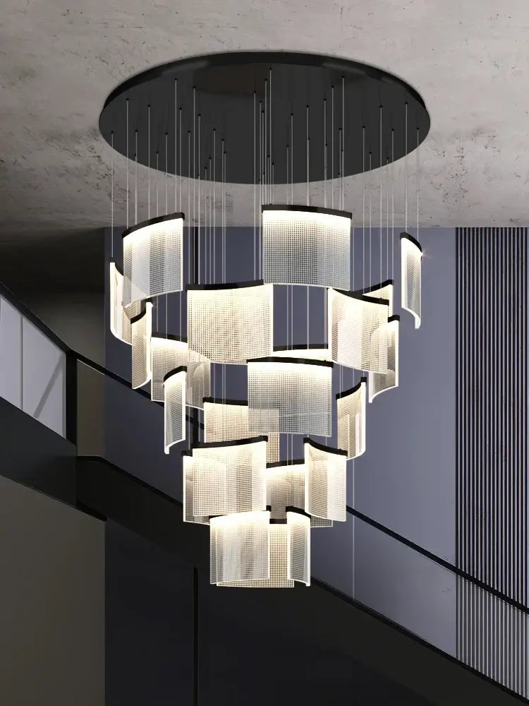 Modern gold and white decorbites acrylic led chandelier living room