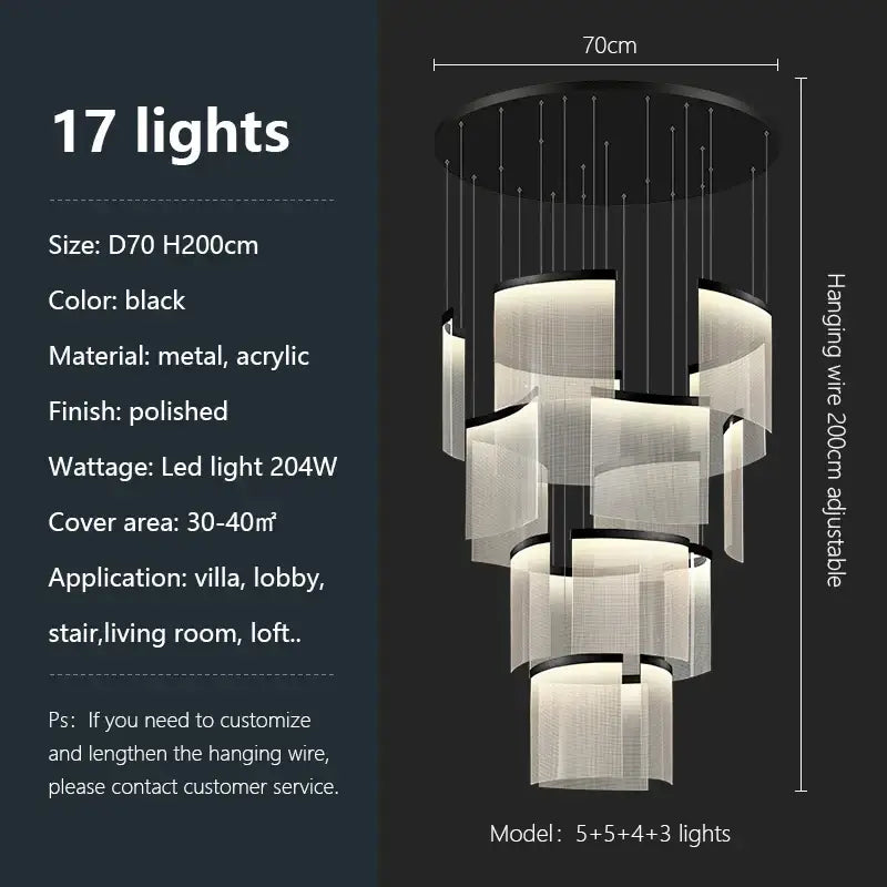 Modern gold and white decorbites acrylic led chandelier living room