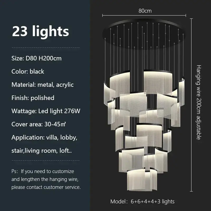 Modern gold and white decorbites acrylic led chandelier living room