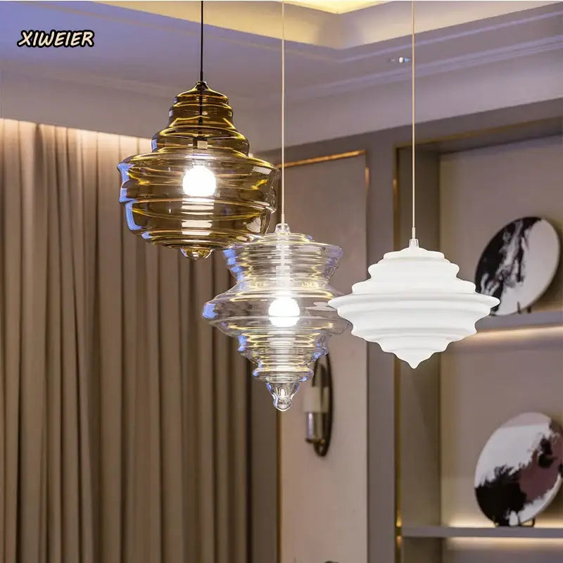 Modern gold and white decorbites glass chandelier dining room light