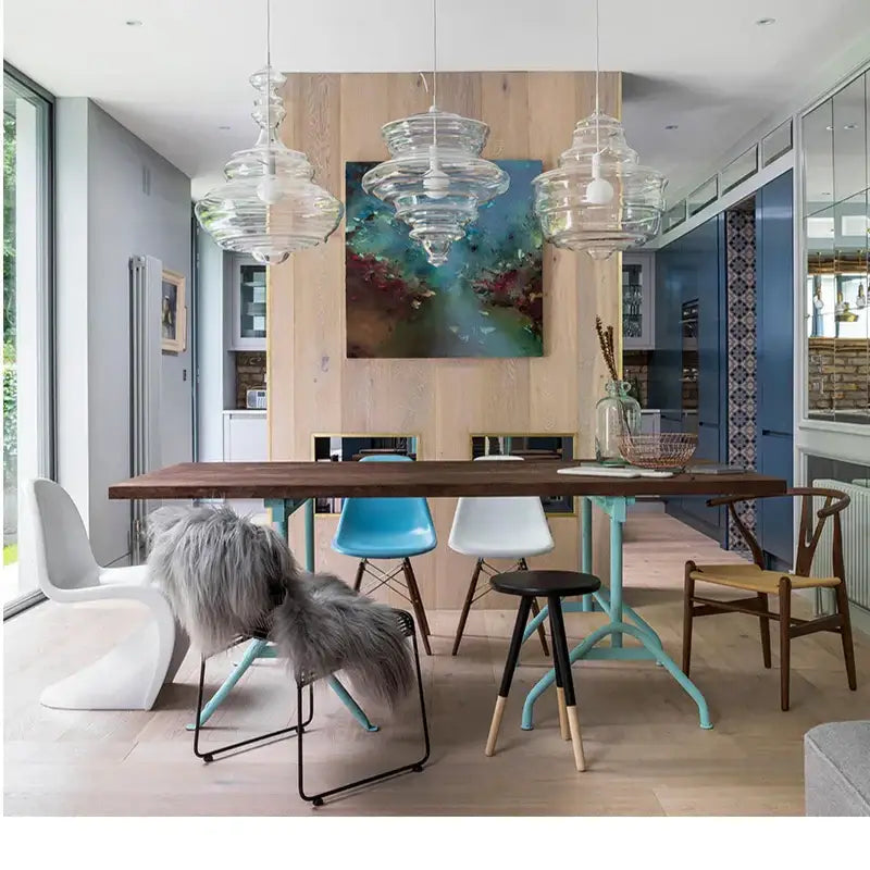 Modern gold and white decorbites glass chandelier dining room light