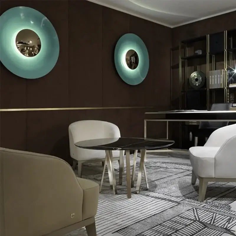 Modern gold and white led ufo wall sconces bedside lamp bedroom decor