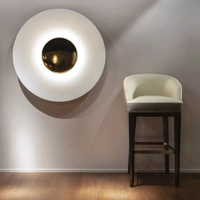 Modern gold and white led ufo wall sconces bedside lamp bedroom decor