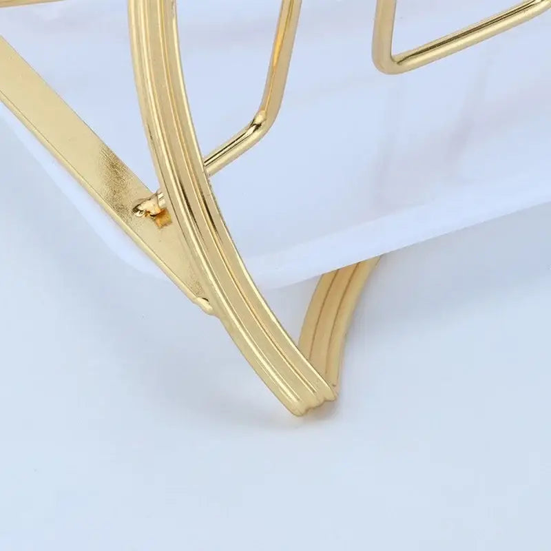 Modern gold and white marble mug holder stand kitchen tray
