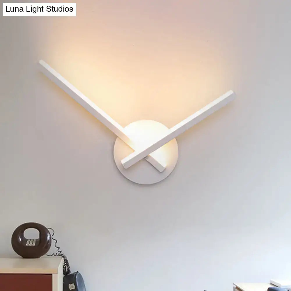 Modern gold angular wall lamp bedroom warm white light