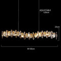 Modern gold ash crystal ceiling chandeliers living room pendant light