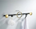 Modern gold & black brass towel hook set bathroom wall hanger