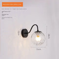 Modern gold & black glass ballight led wall lamp bedroom sconce