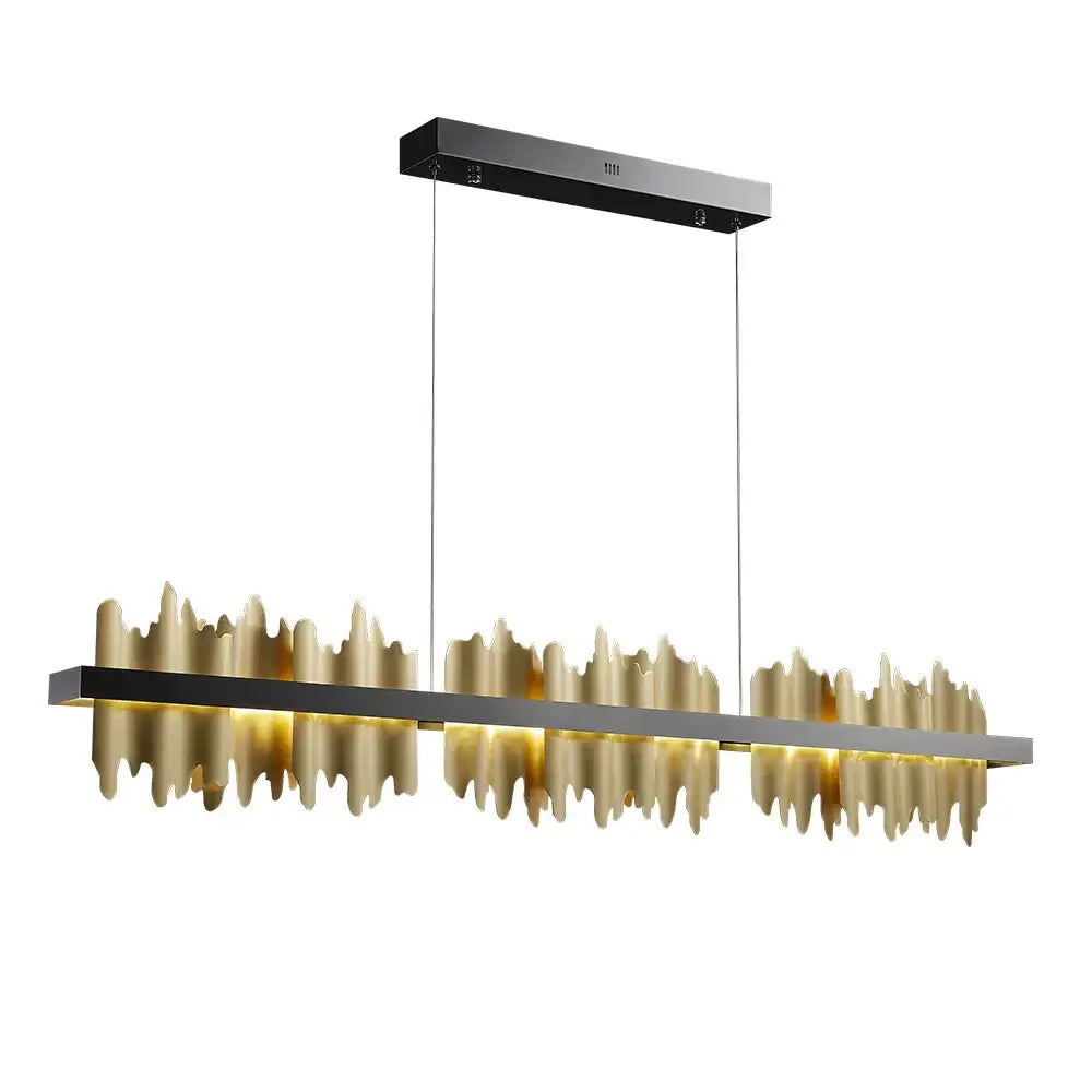 Modern gold & black iceberg design led chandelier dining room light