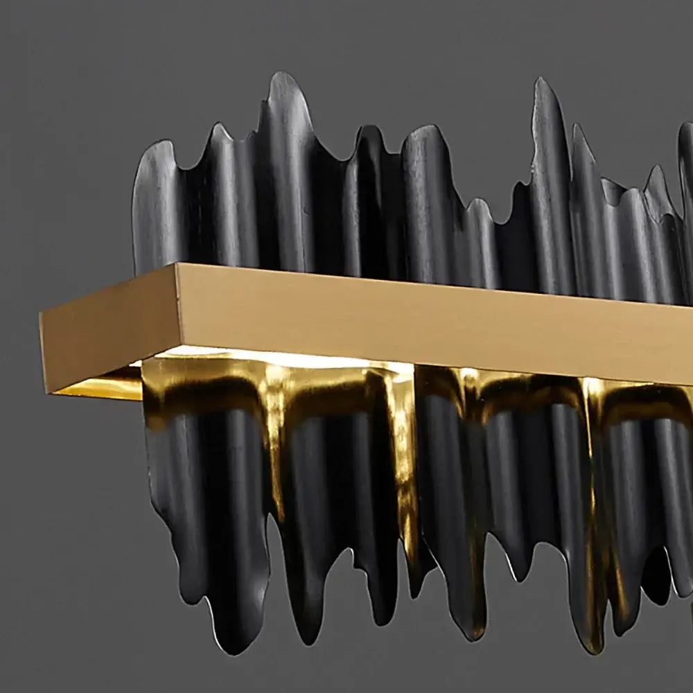 Modern gold & black iceberg design led chandelier dining room light