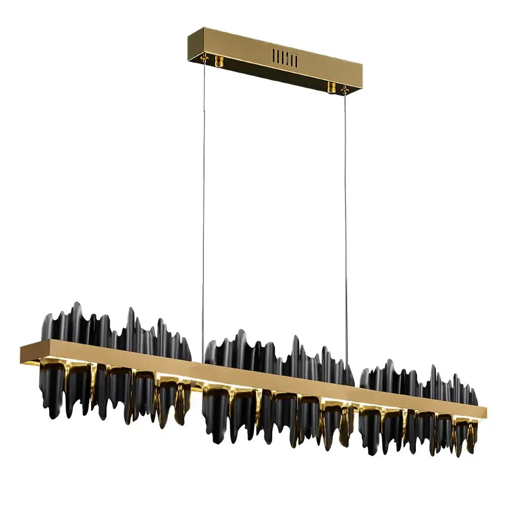Modern gold & black iceberg design led chandelier dining room light