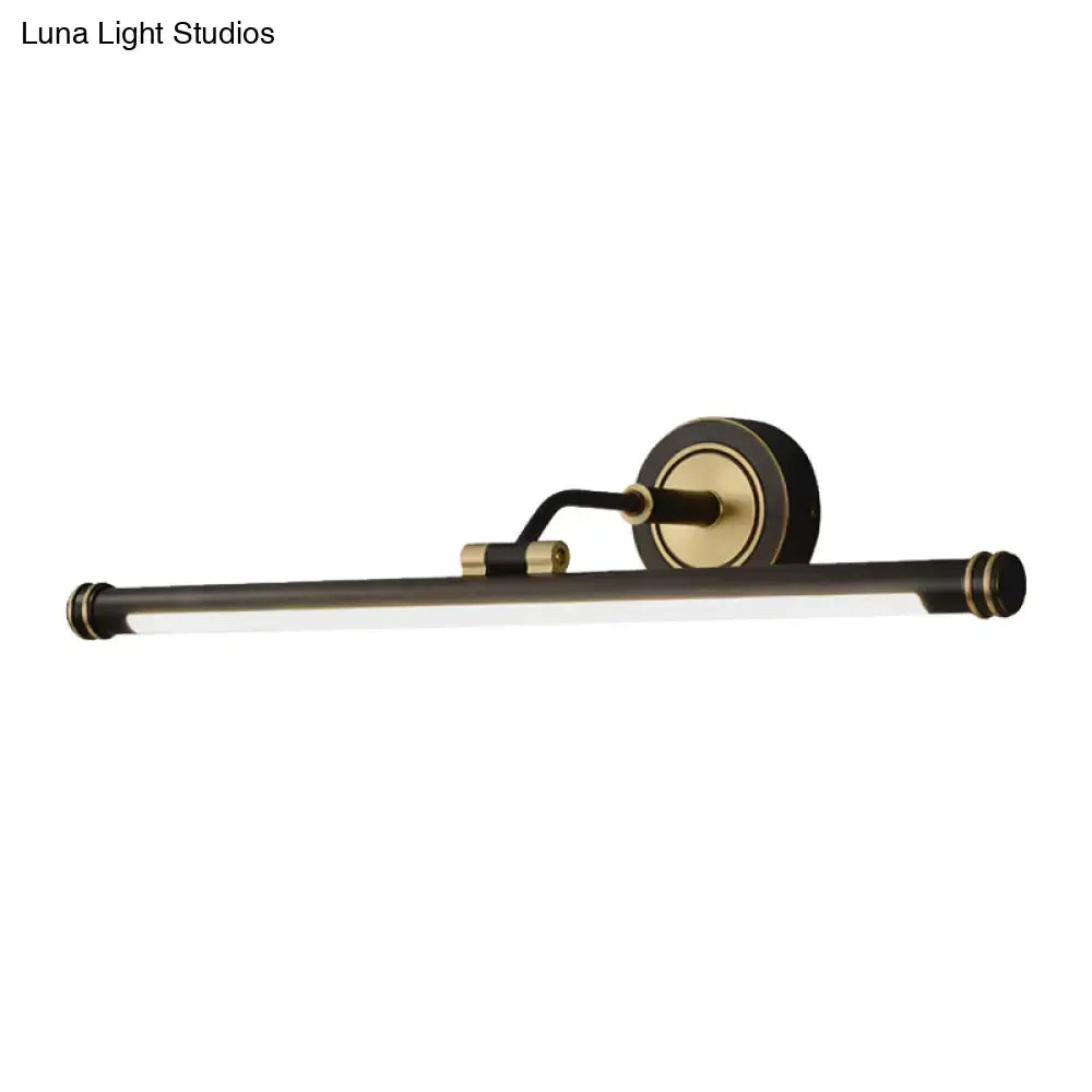 Modern gold & black led vanity light fixture bathroom wall sconce
