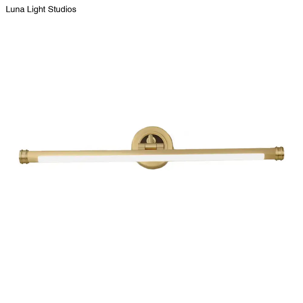 Modern gold & black led vanity light fixture bathroom wall sconce