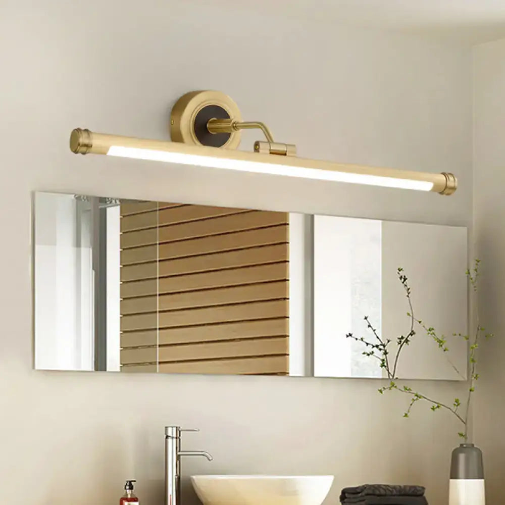 Modern gold & black led vanity light fixture bathroom wall sconce