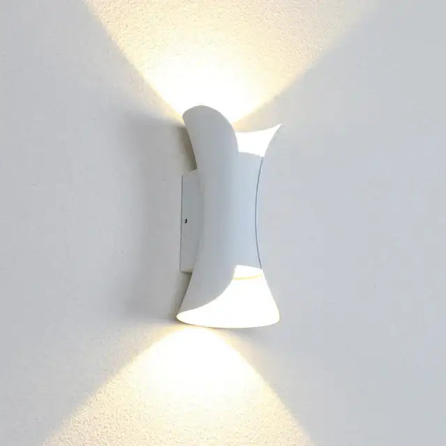 Modern gold & black led wall light garden decor sconce