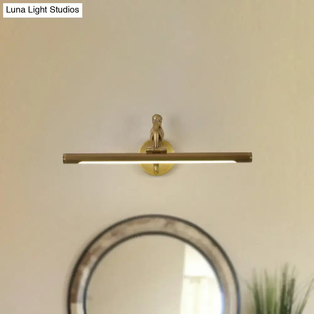 Modern gold & black led wall sconce bathroom vanity light fixture