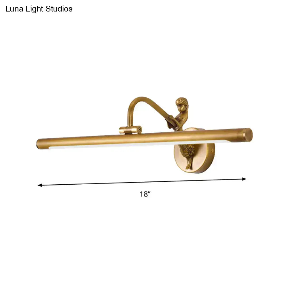 Modern gold & black led wall sconce bathroom vanity light fixture