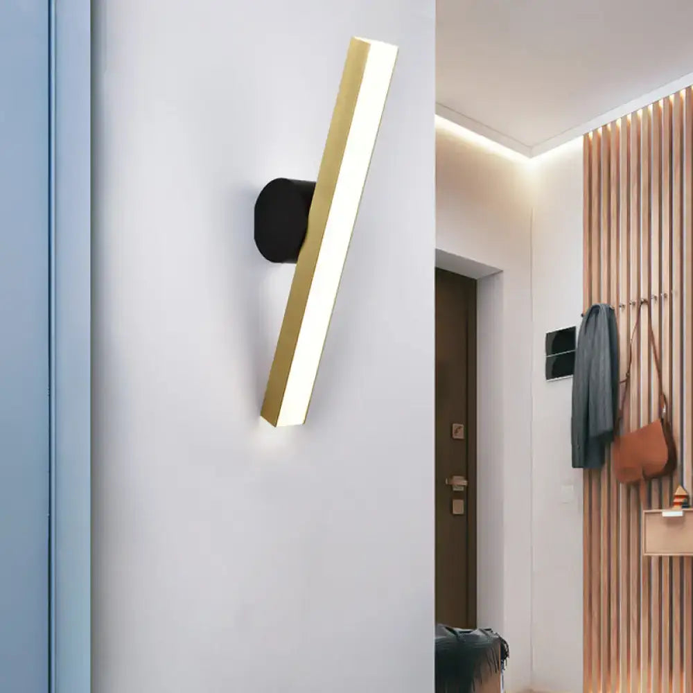 Modern gold & black led wall sconce – living room fixture width