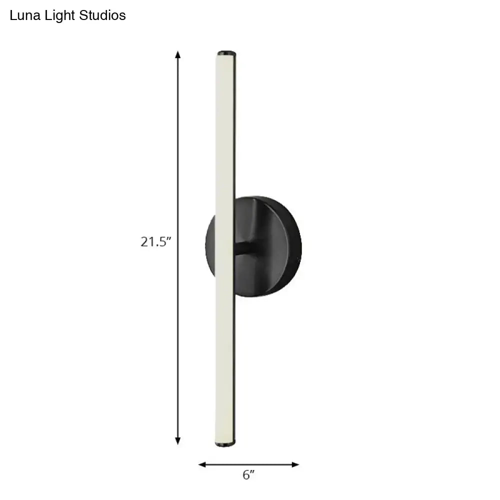 Modern gold & black minimalist wall sconce bathroom light